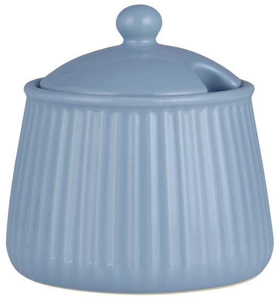 Ib Laursen - Zuckerdose Marmeladendose Keramik Mynte Blue Bell Blau 2028-95-image
