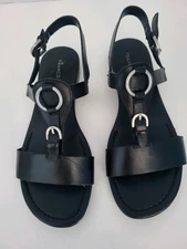 Womens Black Franco Sarto Sandals (Size 8.5)