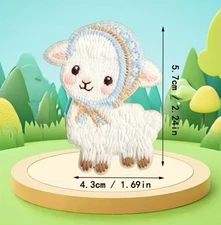 Embroidered Iron-On Applique patch 2+1/4 x 2+1/8 inch