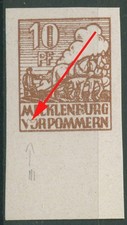 SBZ Mecklenburg-Vorpommern 1946 farewell series plate error 35 XA III mint condition