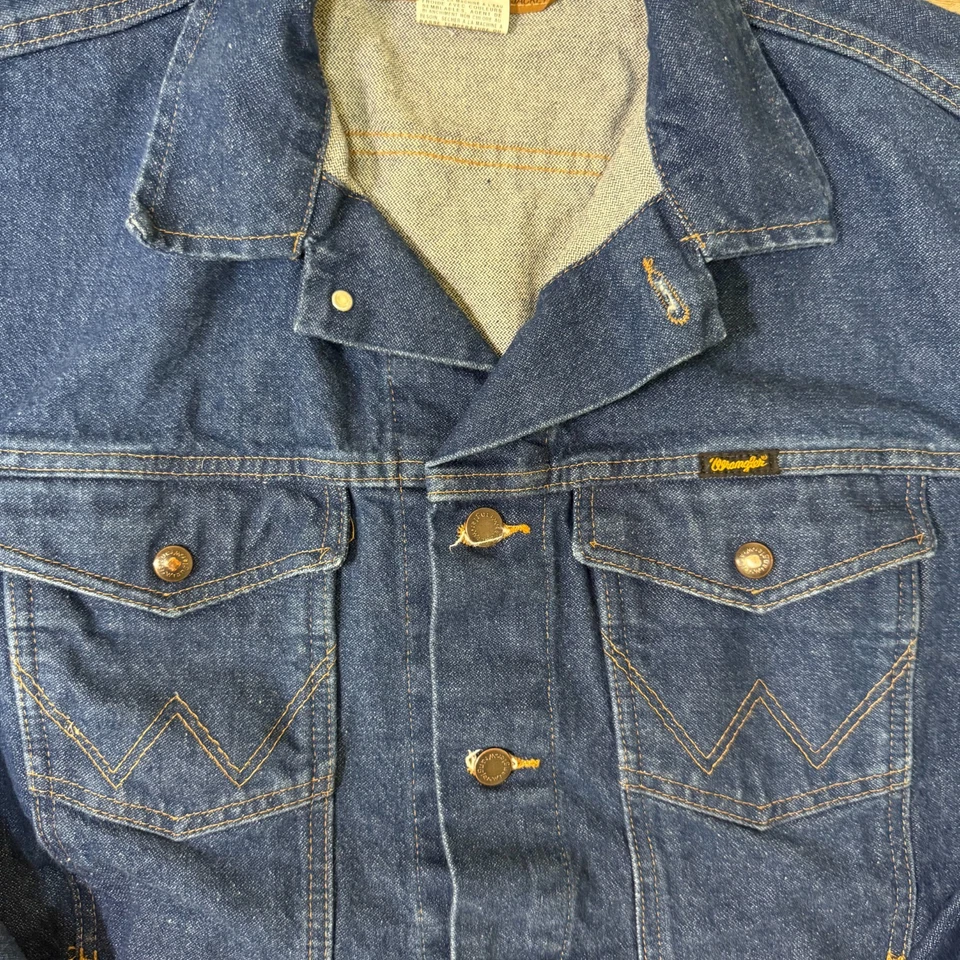 Vintage Wrangler Western Wear Blue Jean Denim Jacket Men's Extra Large - Image 3 of 4
