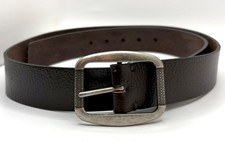 Vintage Calvin Klein Jeans Women  s Leather Belt Size 40 Silver CKJ Bucle Y2K