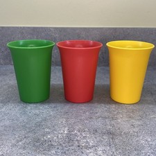 Vintage Tupperware Bell Tumblers 109 Sippy Cups Set of 3 NO LIDS