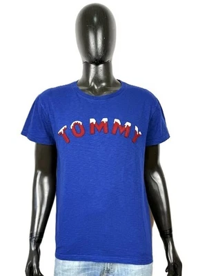 T-shirt homme Tommy Hilfiger logo coton bleu taille M manches courtes... - Photo 1/4