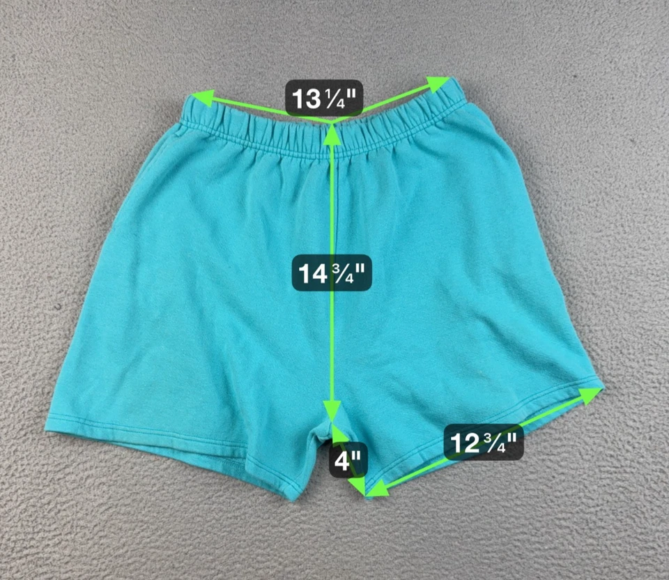 DE COLECCIÓN LEE Pantalones Cortos Sudadera Azul Extra Grande Hecho en EE. UU. Mezcla de Algodón Cintura Elástica Foto 3 de 4