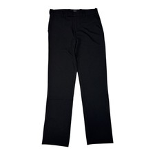 Boohoo Man Mens Size 32 Tailored Trouser Black Flat Front Dress Pants