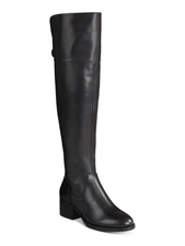 INC Womens Black 17.5 Boot Height Karmenn Round Toe Block Heel Riding Boot 5.5 M