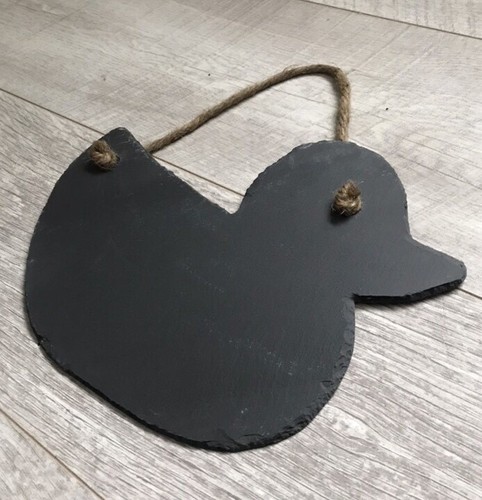 30cm Handmade Slate Duck Chalkboard Shabby Chic Message Memo Blackboard - Picture 2 of 4