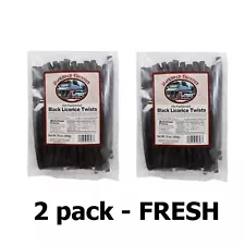 Backroad Country Black Licorice Twists 16 Ounces Pack of 2 - Fresh - Quick Ship
