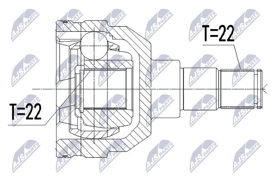NPW-DW-044 NTY Joint Kit, drive shaft for CHEVROLET