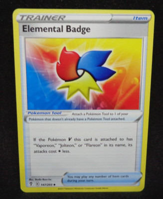 Elemental Badge 147/203 nm Pokemon Karte | englisch
