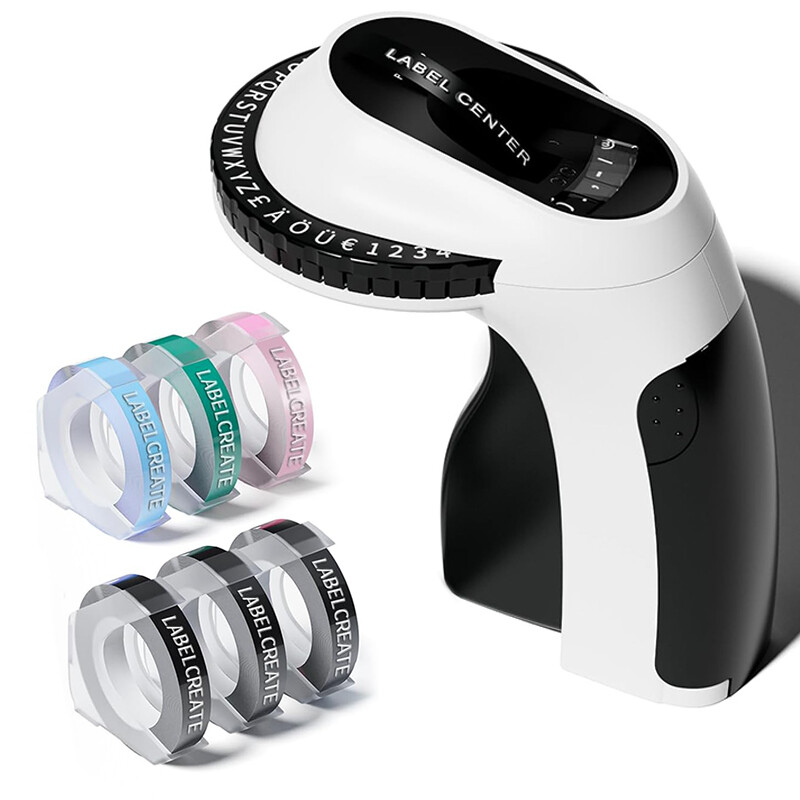 Black Label Maker With 6PK Tapes