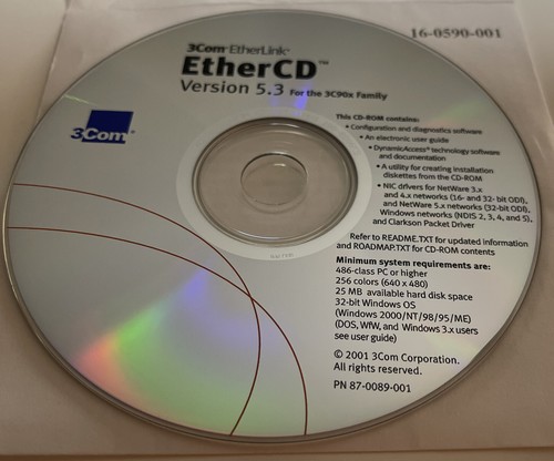EtherCD 5.3 3com Etherlink - Picture 2 of 4
