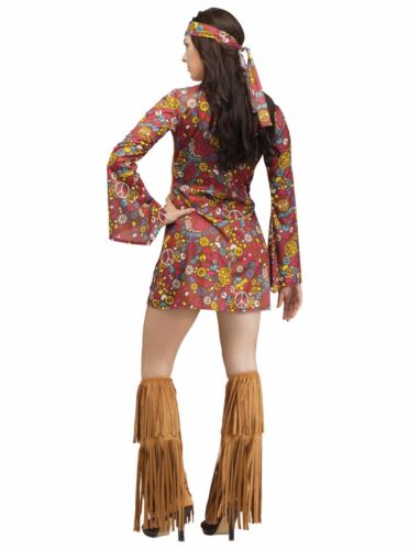 Peace and Love Hippie Groovy 60's Retro Adult Costume - Picture 2 of 3