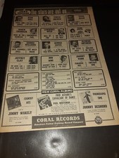 Coral Records Rare Original 1955 Retail Promo Poster Ad Framed! #4