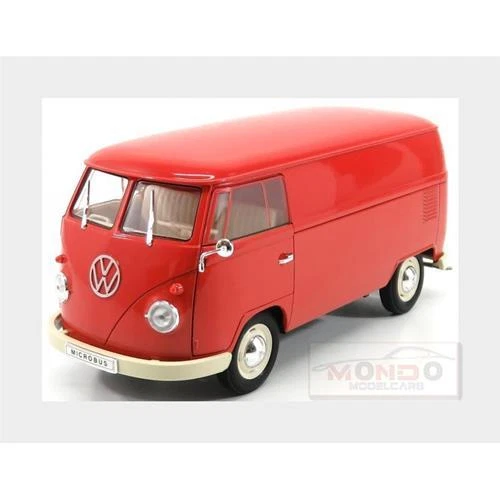 1:18 WELLY Volkswagen T1 Van 1963 Red WE18053R - Immagine 2 di 2