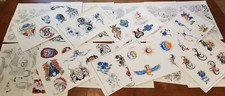 Aitchison Myers Craig Harper Tattoo Studio Art Flash 21 Lot Sheets VTG Tribal