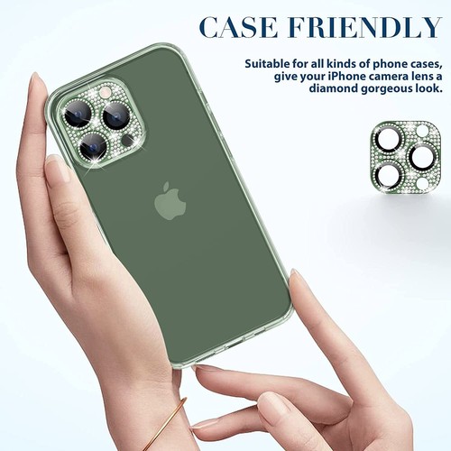 For iPhone Air 17 16 15 14 Plus 13 Pro Max Bling Diamond Metal Camera Protector - Picture 41 of 41