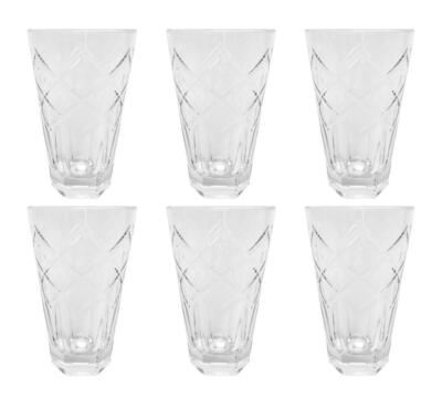 VIDIVI SET 6 GETRÄNKGLÄSER 43 CL AUS DEKORIERTEM TRANSPARENTGLAS - MARQUISE