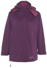 Womens Plus Size Waterproof Parker Coat Jacket Plum Parka Hooded *LICK