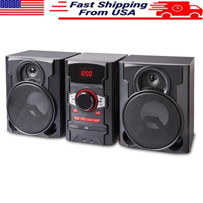 100W CD Stereo Bluetooth USB Charging LED Lights FM Presets Audio System