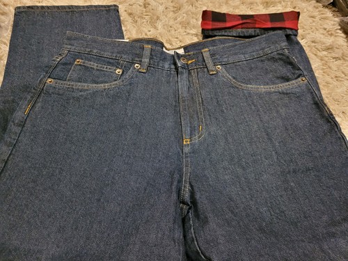 NEW CROFT & BARROW FLANNEL LINED JEANS MENS 42X32 CLASSIC FIT - Picture 5 of 10
