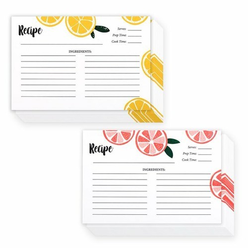 Outshine Kitchen Blank Recipe Cards 4x6 Inches Thick Cardstock Double Sided - Picture 52 of 57