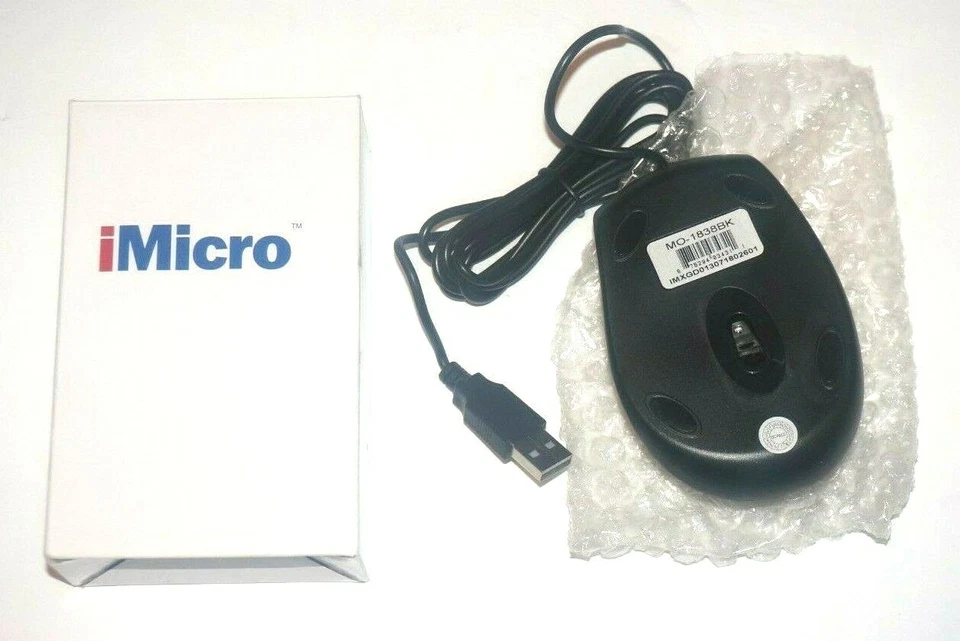 iMicro MO-1838BK Usb Optical Scroll Wheel Mouse - Black - Image 3 of 4