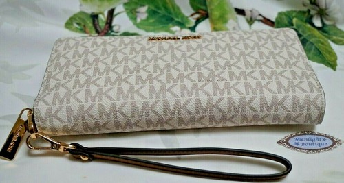 MICHAEL KORS JET SET REISEN GROSSE Continental Geldbörse Armband in VANILLEBRAUN - Bild 8 von 12