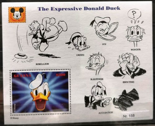 DD2.158 Guyana MNH Disney Cartoons Animation Expressive Donald Duck Character - Imagen 6 de 6