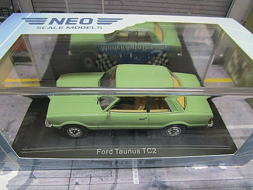 FORD Taunus MKII TC2 Ghia Limousine 3 Türer grün green 1976 NEO Resin 1:43 - Bild 4 von 4