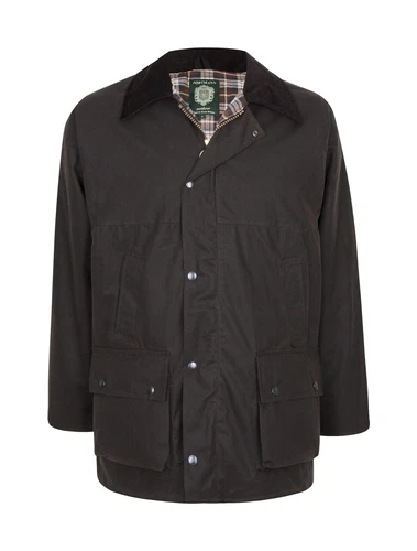 Portmann Mens Premium Quality Padded Wax Jacket Made in UK