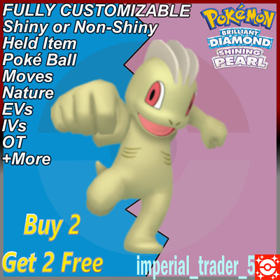 Pokemon Brilliant Diamond & Shining Pearl   Shiny Machop   6IV Customizable