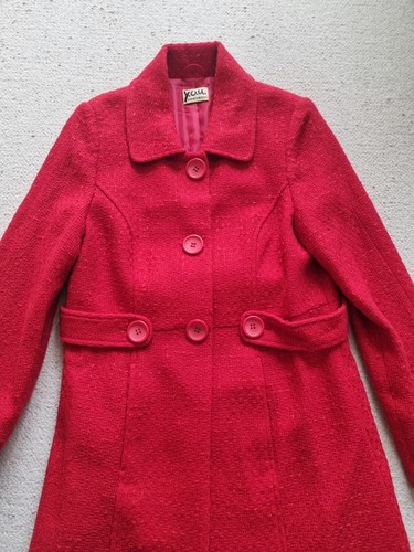 Y.O.U. Quelle Damen Woll Mantel Frühling Herbst rot Gr 40 42 M L - NEU wertig - Bild 2 von 6
