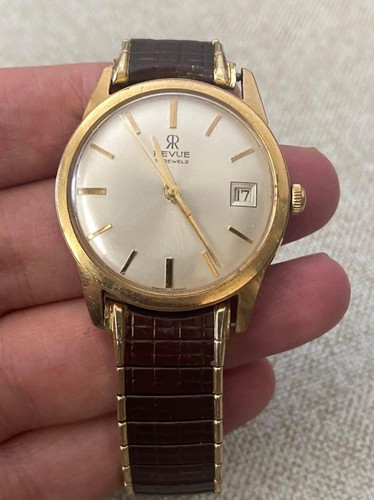 Revue 36 mm Steel Band Vintage Men's Wristwatch (Used) - Picture 3 of 9