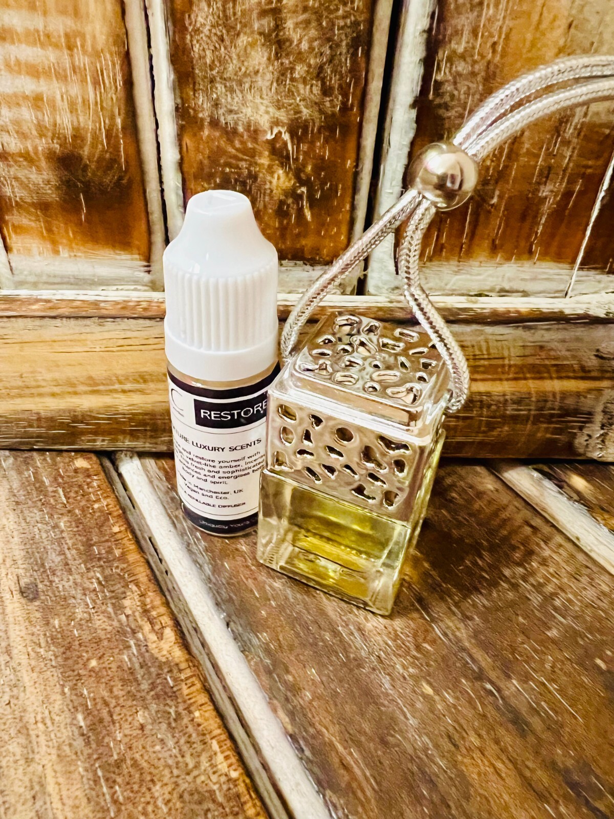 One Million Car Air Freshener Comes With Refill. Glass & Silver