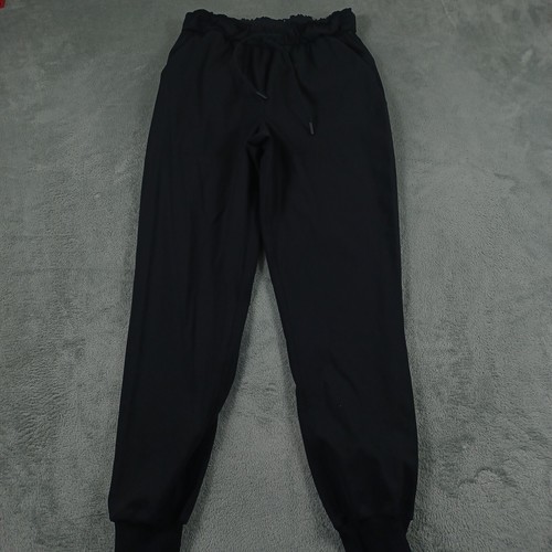 Lululemon Joggers Womens 6 Black Drawstring Activewear Casual Logo Modern