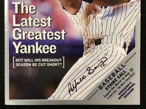 Alfonso Soriano Signed Sports Illustrated 8/26/02 No Label NYY Baseball Auto JSA - Picture 3 of 5