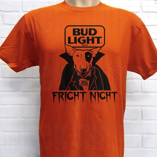 RETRO BUD LIGHT SPUDS MACKENZIE ***FRIGHT NIGHT*** HALLOWEEN T-SHIRT - 第 1/2 張圖片