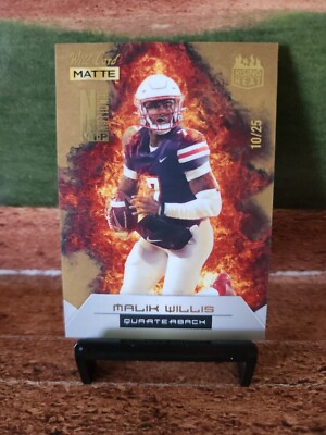 2022 Wild Card Matte National VIP Rising Heat Malik Willis Orange 10/25