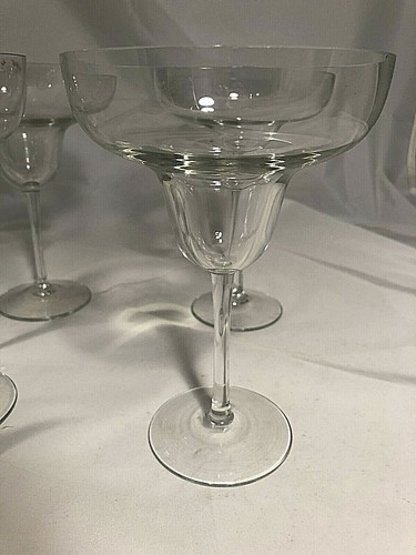 Juego de 4 vasos Margarita de vidrio de corte esterlina Parfait de tallo largo - Imagen 5 de 5