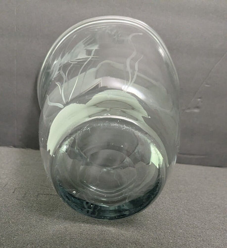 STROMBERG Swedish ANGEL FISH Pattern Vase, Ice Blue Glass, 10" Tall, Sweden - Picture 7 of 7