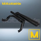 HARLEY 2 INTO 1 EXHAUST STAINLESS FOR HARLEY TOURING BAGGER 1984 2016 BLACK