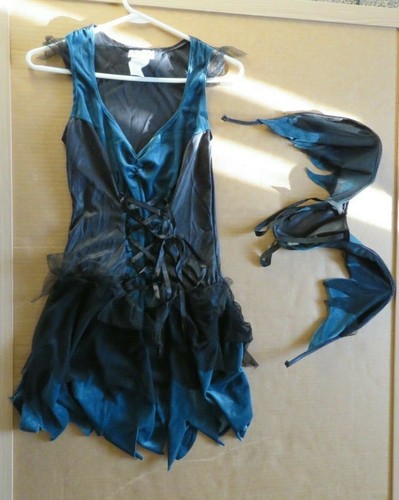 Totally Ghoul Rebel Fairy Halloween Costume Cosplay Blue Velvet Adult L 8 14 Ebay