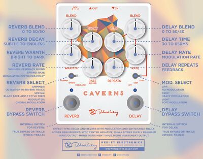 Robert Keeley Caverns Delay Reverb V2 650ms w/ Modulation | eBay