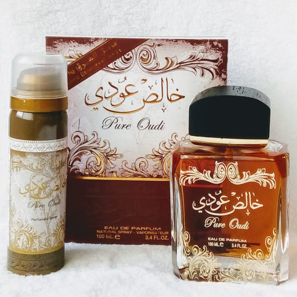 Lattafa Perfumes Pure Oudi (Khalis Oudi) 2 Piece Set for Unisex