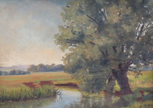 Yves MOISAN (1908-1976) Bord de Nièvre in Coulanges-lès-Nevers Burgund Nevers - Bild 2 von 6