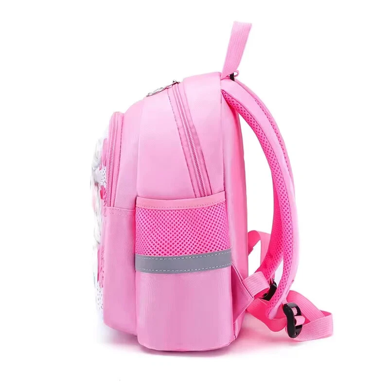 Disney Frozen Waterproof Elsa Rucksack Backpack Girls Kids School Bag Pink - Image 3 of 4