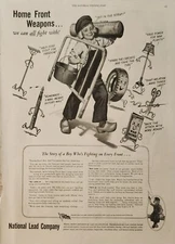 1944 National Lead Company Vintage Ad home front weapons