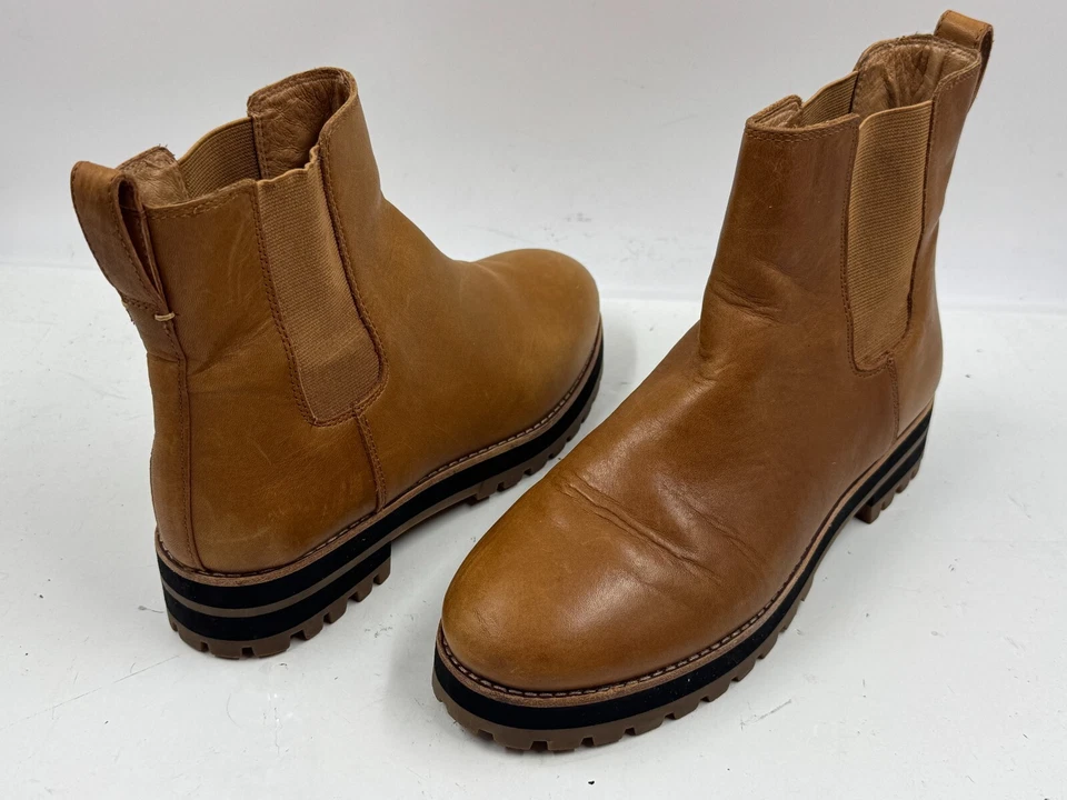 Bota Chelsea Madewell The Ivy para mujer talla 7,5 botín de cuero marrón Foto 3 de 4